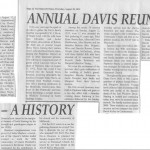 Bancroft Times Article on the 2012 Davis Reunion